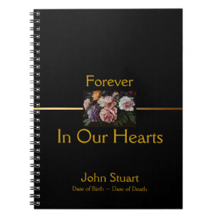 Peonies 2 Memorial Funeral Guest Book SpNB