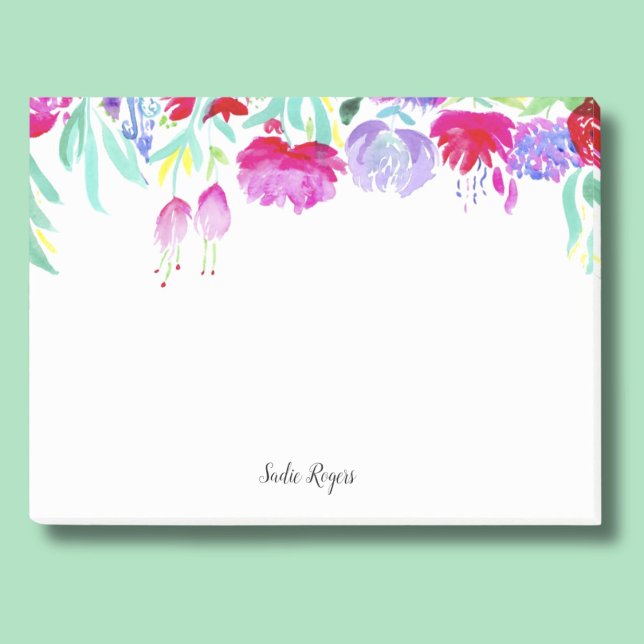Peonies And Blossoms Personalise Post-it Notes (Creator Uploaded)