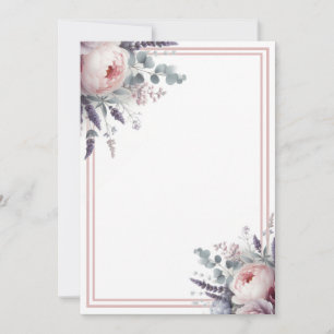 Peonies and Lavender Invitation