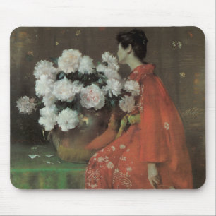 Peonies by William Merritt Chase, Vintage Fine Art Mouse Mat