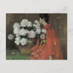 Peonies by William Merritt Chase, Vintage Fine Art Postcard