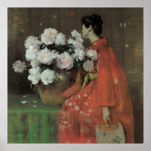 Peonies by William Merritt Chase, Vintage Fine Art Poster