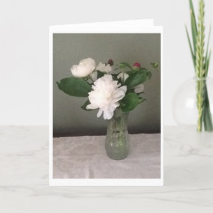 Peonies, card