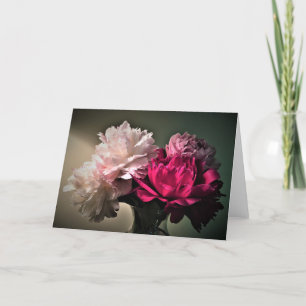 Peonies, card