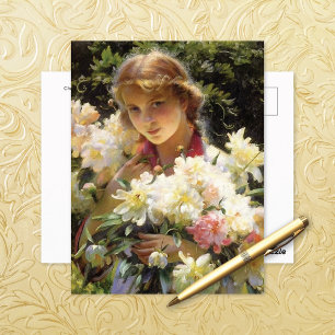 Peonies Charles Courtney Curran Postcard