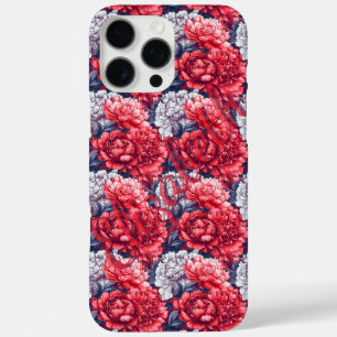Peonies Custom Name Iphone Case - Mothers Day Gift
