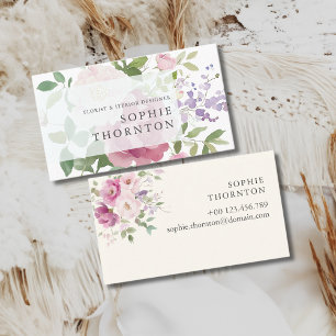 Peonies elegant  business card