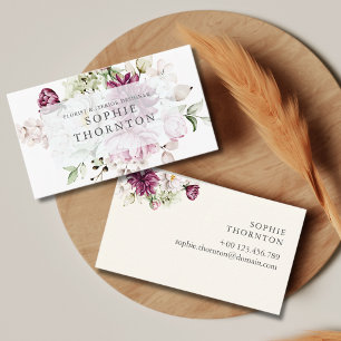 Peonies elegant  business card