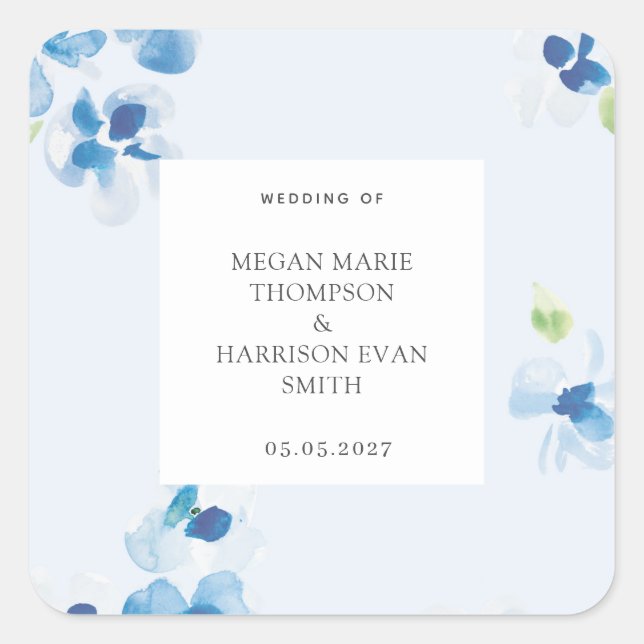 Peonies elegant flower corner  square sticker (Front)