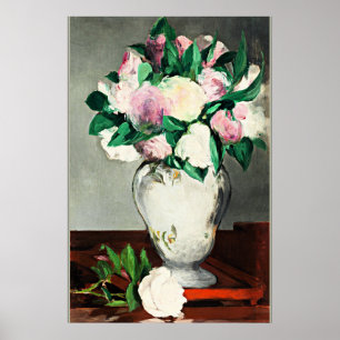 Peonies, famous Edouard Manet painting Poster