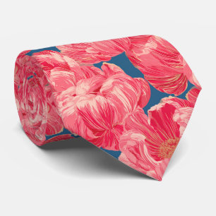 Peonies Floral Boyfriend Greenery Wedding Tie