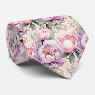 Peonies Floral Peony Flowers Tie