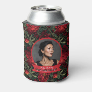 Peonies Flower Petal Birthday  Can Cooler