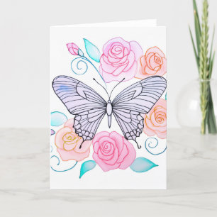 Peonies Flowers Announcement
