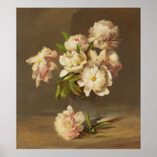 Peonies in a Vase, Charles Ethan Porter Poster