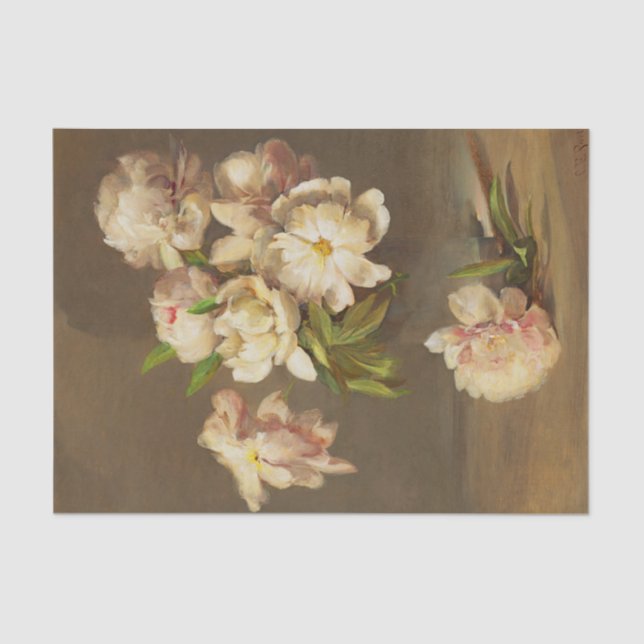 Peonies in a Vase, Charles Ethan Porter Tissue Paper (Front)