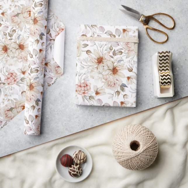Peonies in Bloom Wrapping Paper (Crafts)