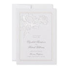 Peonies Ivory Formal Elegant Classic Frame Wedding