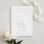 Peonies Ivory Formal Elegant Classic Frame Wedding Save The Date<br><div class="desc">Announce your wedding with timeless elegance using this textured ivory save the date card featuring hand-drawn peonies and a sophisticated double frame with a faux-embossed effect. The soft ivory background has a delicate watercolor texture that adds warmth and depth, while the layered floral illustrations and embossed-style details create a refined,...</div>