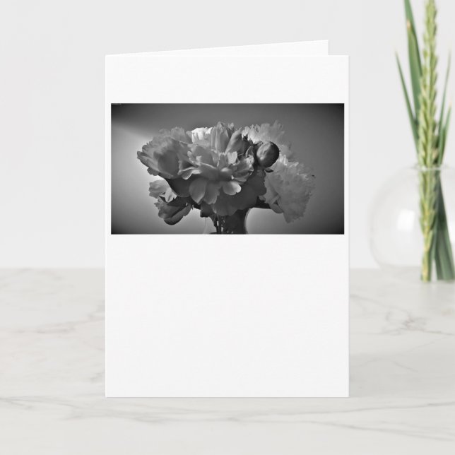 Peonies / Noir, card (Front)