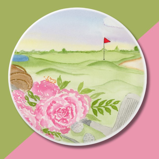  Peonies On Golf Course Ceramic Knob (Creator Uploaded)