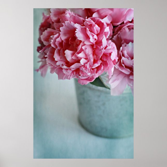 Peonies on the Table Poster (Front)
