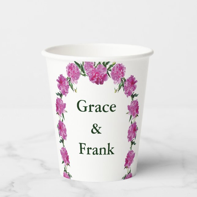 Peonies. Paper Cups (Front)