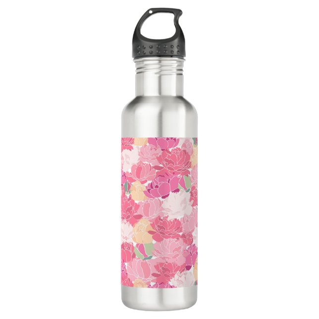 PEONIES PATTERNS 710 ML WATER BOTTLE (Front)