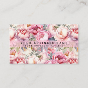 Peonies Peony Flowers Business Cards