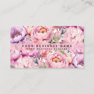 Peonies Peony Flowers Business Cards