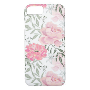 Peonies pink rose flowers  iPhone 8/7 case