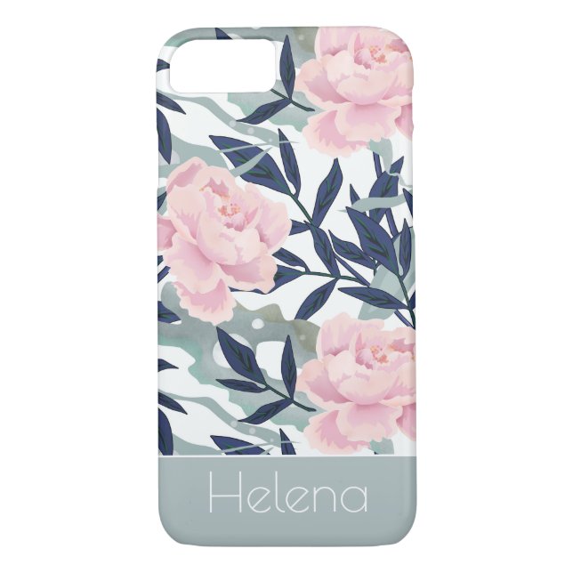 Peonies pink rose flowers flower garden bouquet Case-Mate iPhone case (Back)
