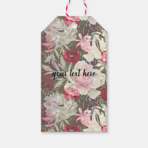 Peonies pink rose flowers flower garden bouquet gift tags