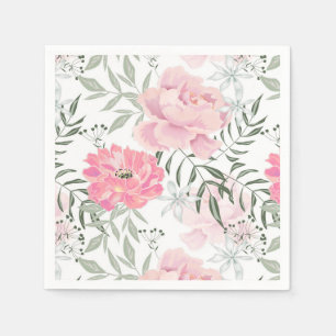 Peonies pink rose flowers flower garden bouquet napkin