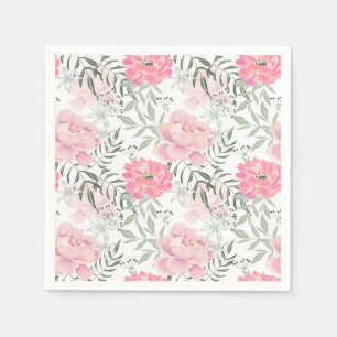 Peonies pink rose flowers flower garden bouquet napkin