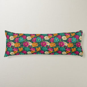 Peonies Print Nursery Decor Floral Wedge Body Cushion