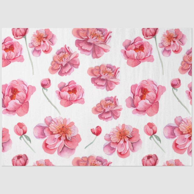 Peonies Series Design 11 Tissue Paper (Front)
