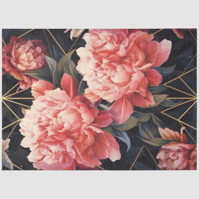 Peonies Series Design 7 Tissue Paper (Front)