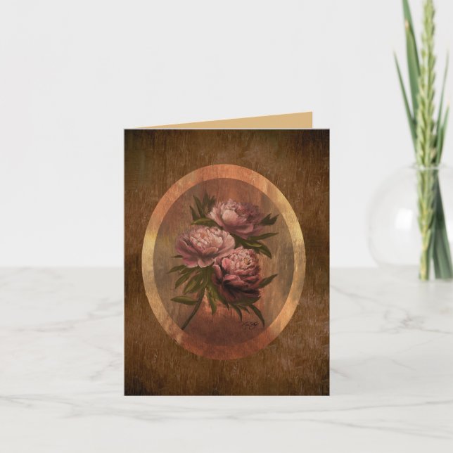 Peonies Thank You Card (Front)