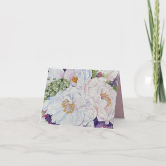Peonies Thank You Card