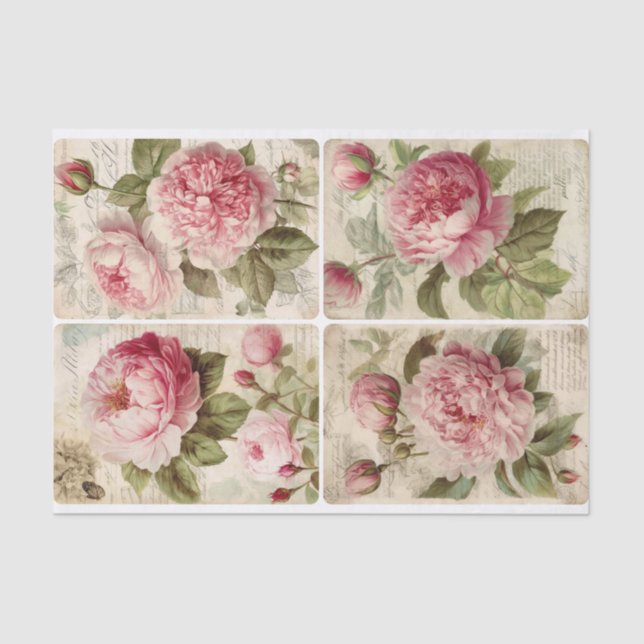 Peonies  tissue paper (Front)