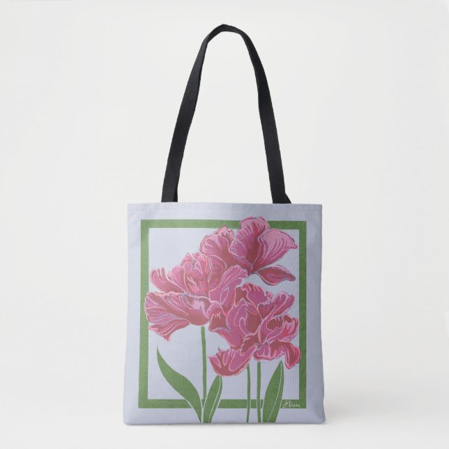 Peonies Tote Bag (Front)
