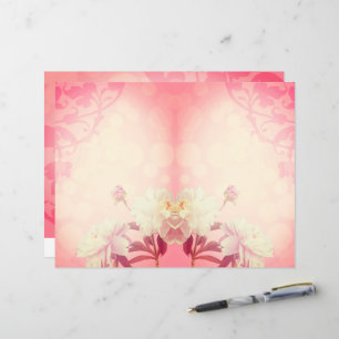Peonies unlined journal scrapbook page