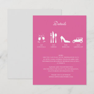 Peonies Wedding DETAILS Invitation