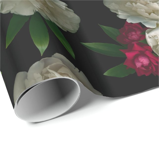 Peonies Wrapping Paper (Roll Corner)