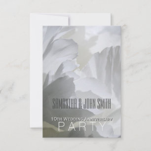 Peony 10th Wedding Anniversary Party Invitation 1