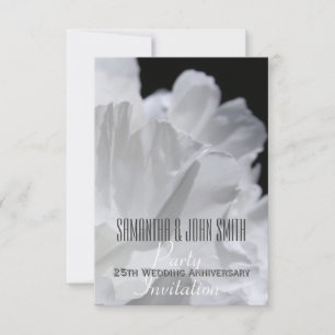 Peony 25th Wedding Anniversary Party Invitation 2