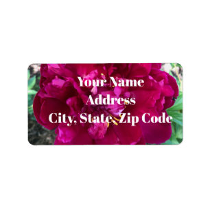Peony Address Label