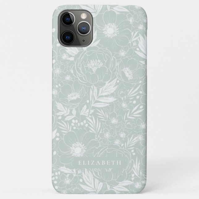 Peony And Anemone Illustrated Floral Case-Mate iPhone Case (Back)