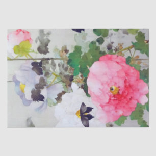 Peony and Butterfly (detail), Watanabe Seitei Tissue Paper